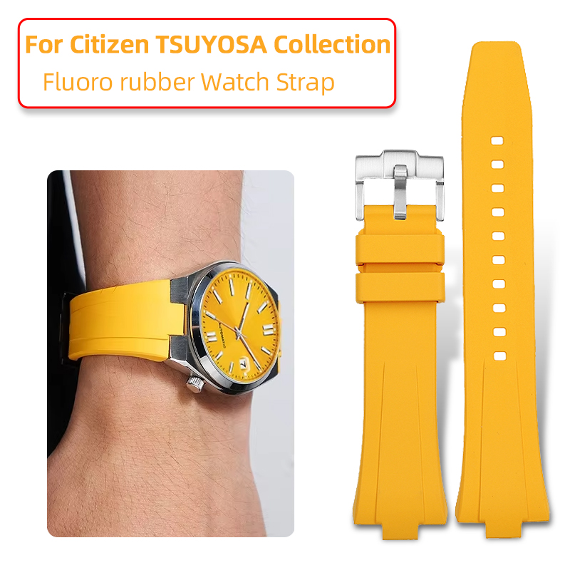 Citizen Watch Tsuyosa - Pulseira de Borracha Fluoroelastômero FKM 9x26mm