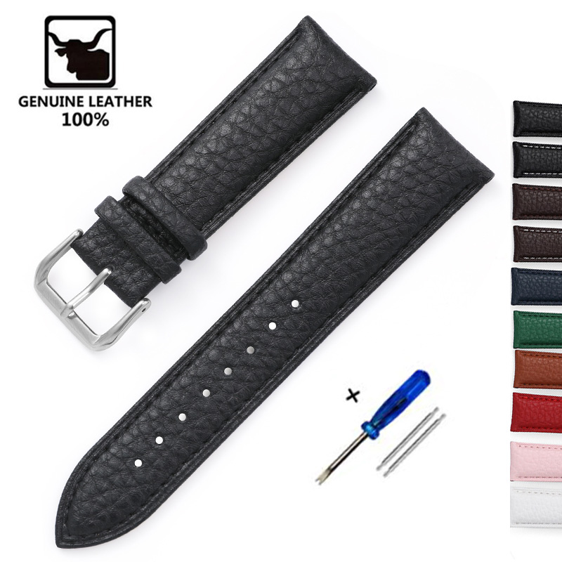 Suede Strap Watch - Pulseira de couro macio, Litchi Pattern,