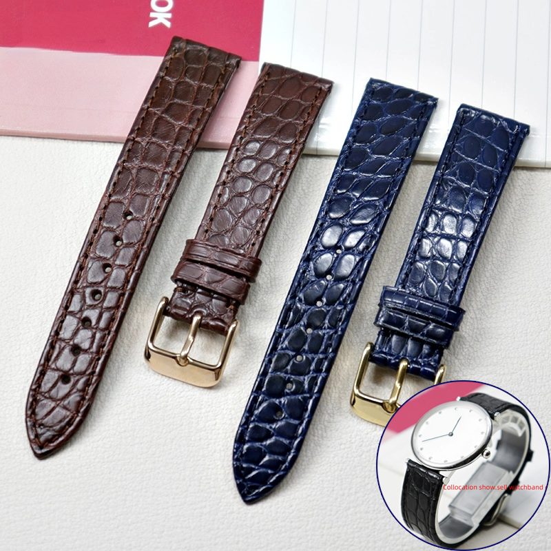 Cartier Watch Santos - Pulseira de couro genuíno de crocodilo