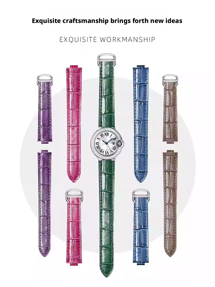 Cartier Watch Ballon Bleu - Pulseira de relógio de couro para