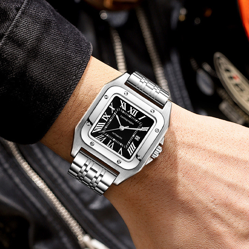 Cartier Watch Santos - Relógio Mecânico Automático de Luxo de