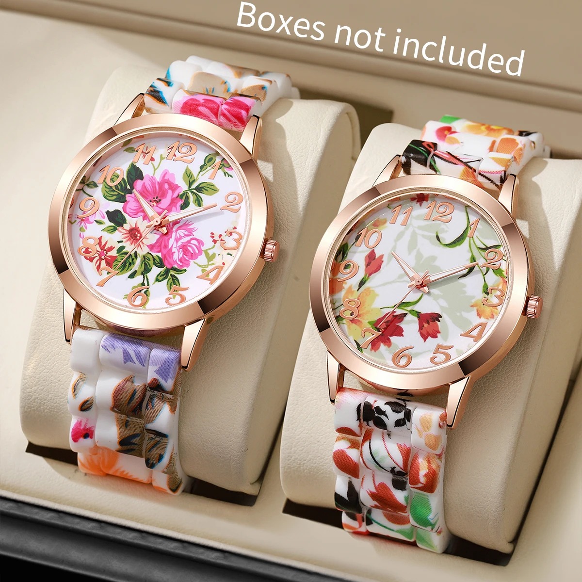 Silicone Band Women - 2 peças de relógios femininos com