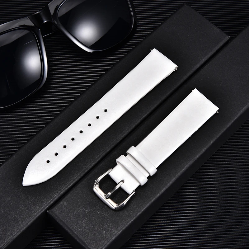 Suede Strap Watch - Pulseiras de couro de bezerro ultrafinas,