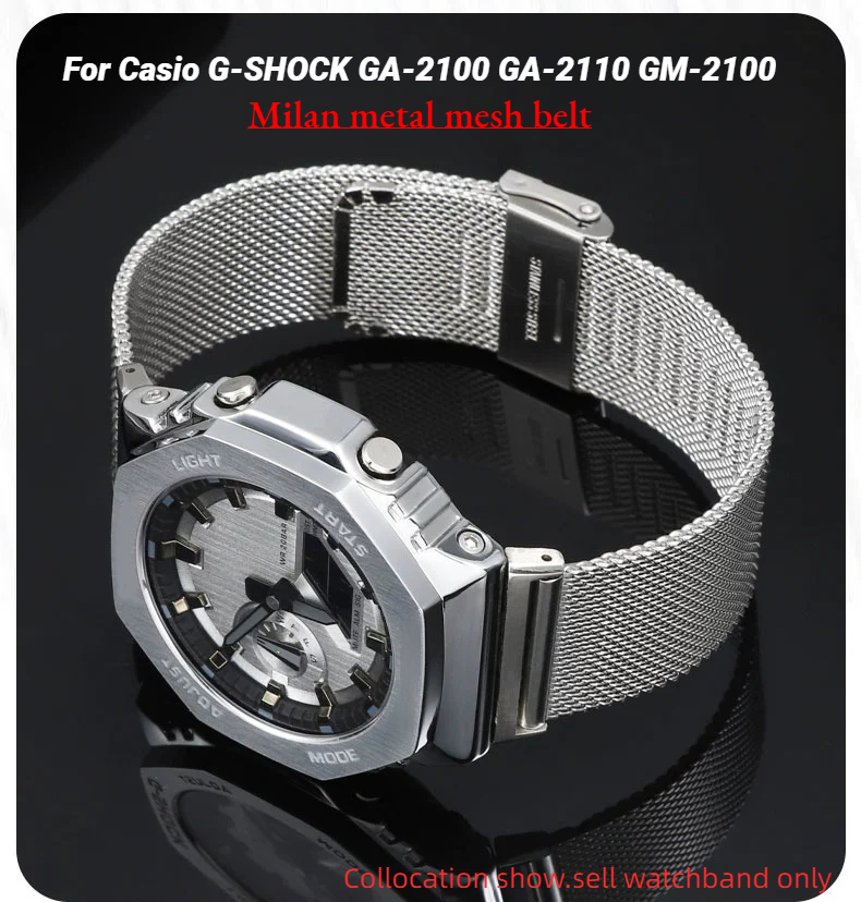 Casio Watch G-Shock Ga-2100 - Milan cinto de malha de metal