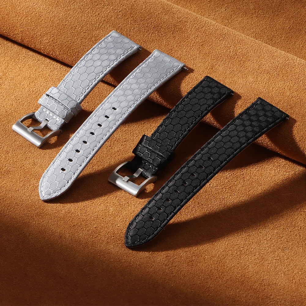 20mm 22mm suave genuíno náilon - Perlon Strap Woven avaliação e preço