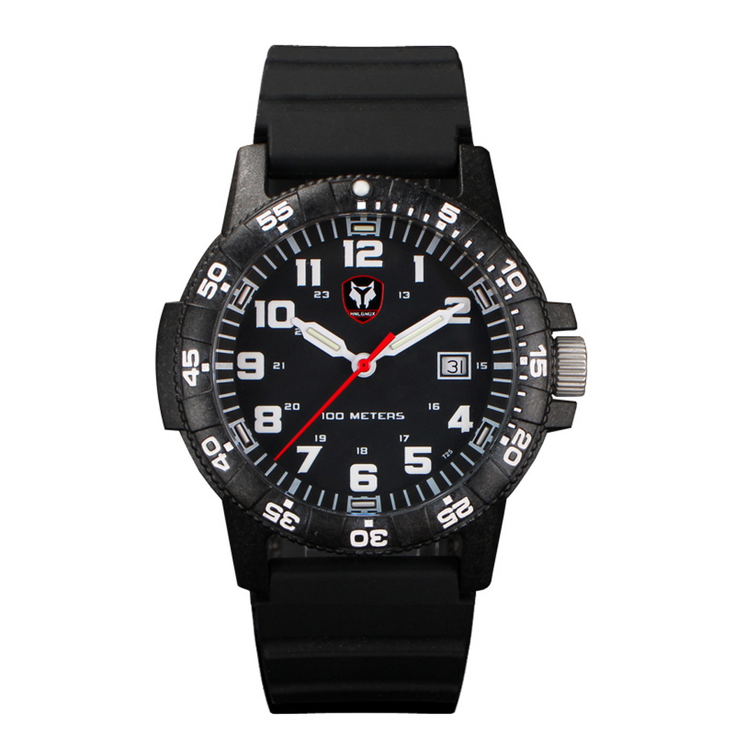 Hnlgnox-Relógio de pulso mascu - Rubber Strap Diver avaliação e preço