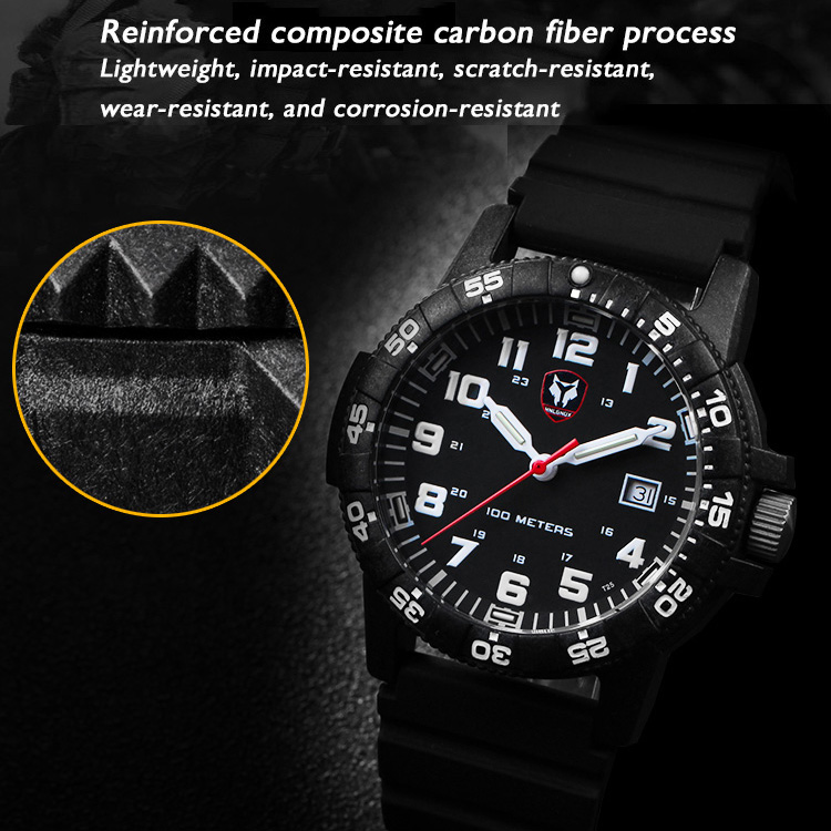 Hnlgnox-Relógio de pulso mascu - Rubber Strap Diver avaliação e preço