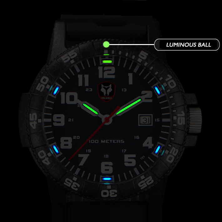 Hnlgnox-Relógio de pulso mascu - Rubber Strap Diver avaliação e preço