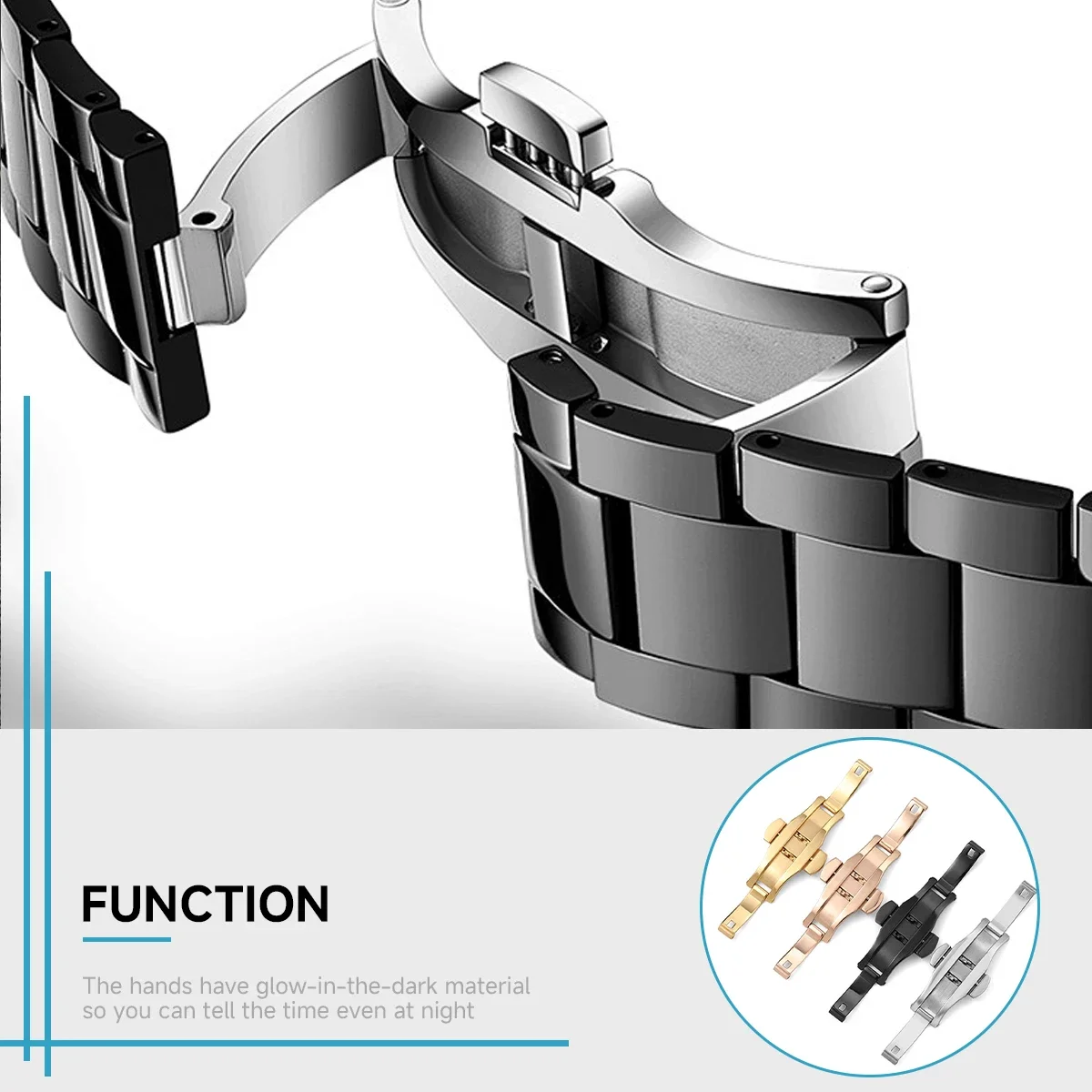 Fivela de Aço Inoxidável Polid - Butterfly Clasp Deployant avaliação e preço