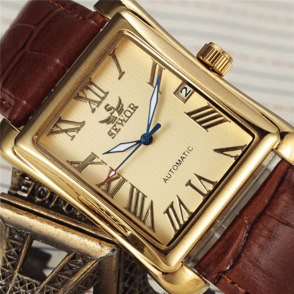 SEWOR-Relógio Mecânico Automát - Cartier Watch Santos avaliação e preço