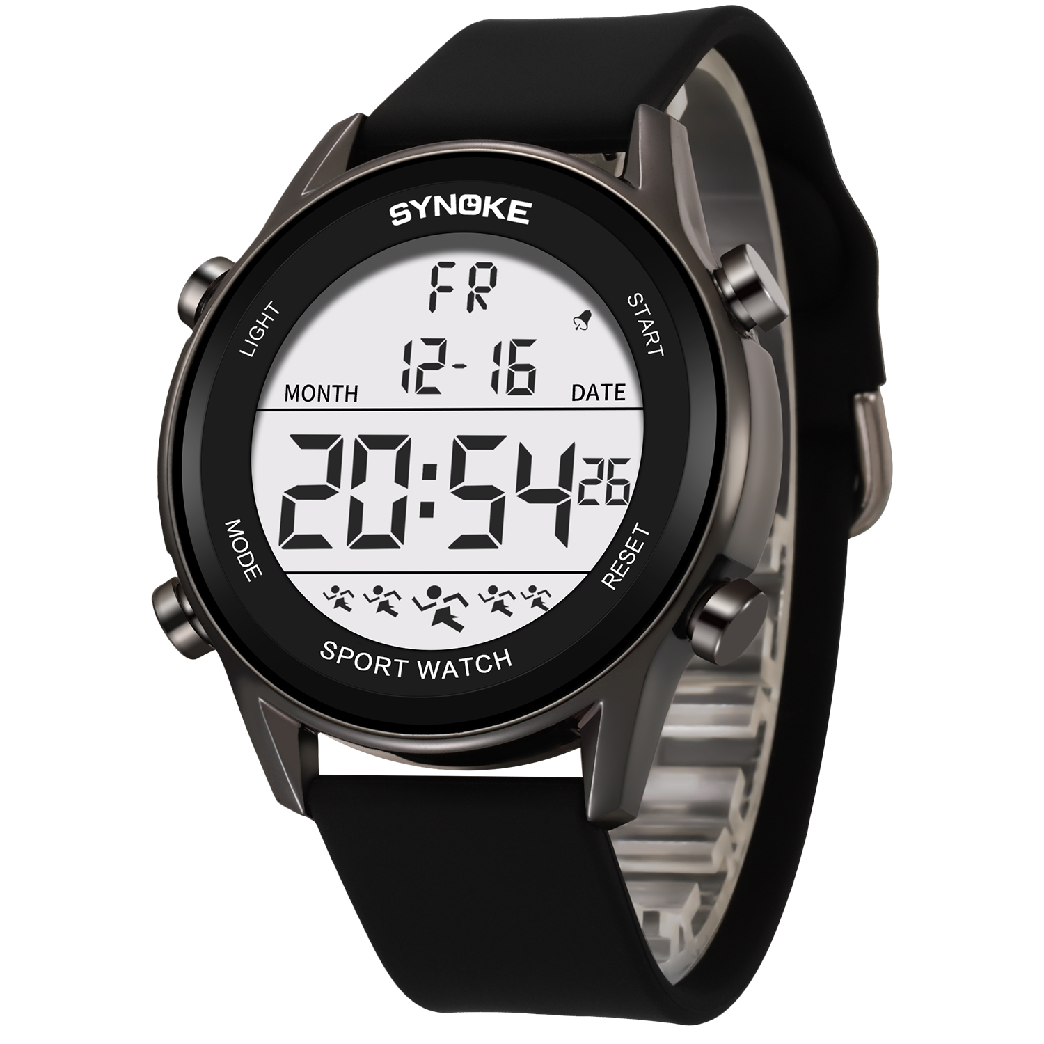 SYNOKE-Relógios Digitais à pro - Rubber Strap Diver avaliação e preço