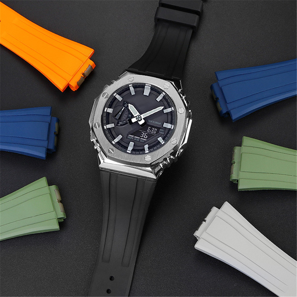 Premium Fluoro Rubber Watch Ba - Casio Watch G-Shock Ga-2100 avaliação e preço