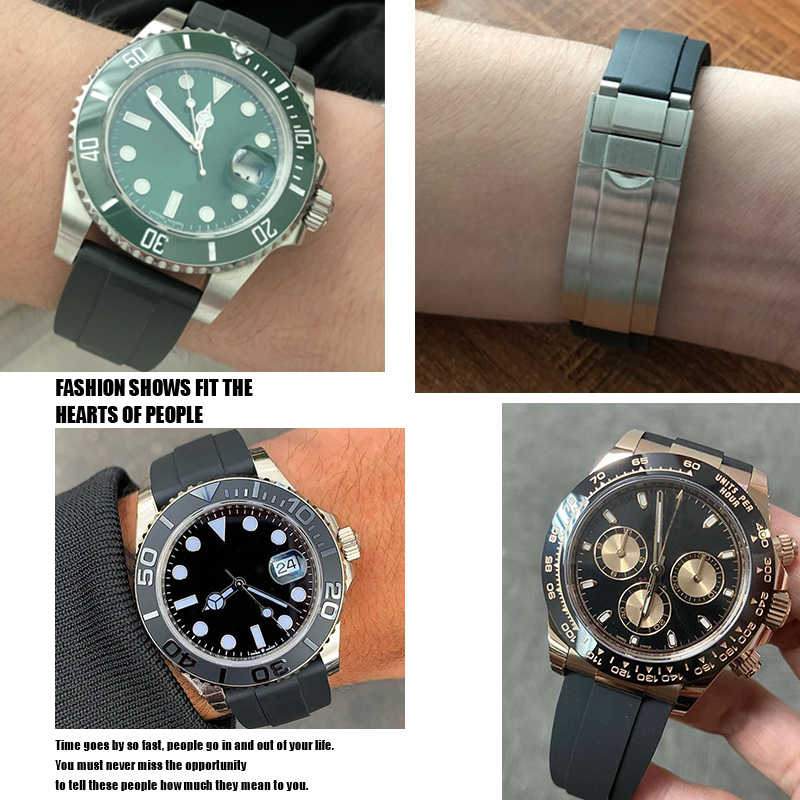 Pulseira de borracha 18mm 20mm - Rolex Watch Submariner avaliação e preço