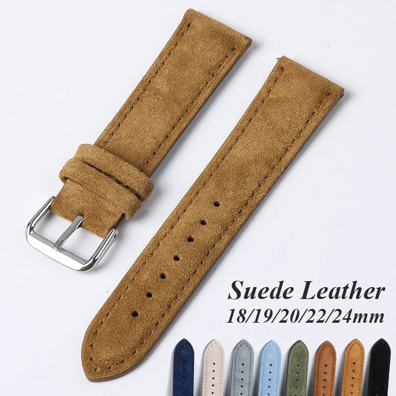 Camurça pulseira de couro genu - Suede Strap Watch avaliação e preço